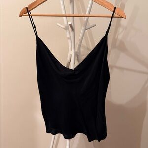 Zara Black Cowl-Neck Spaghetti Strap Camisole